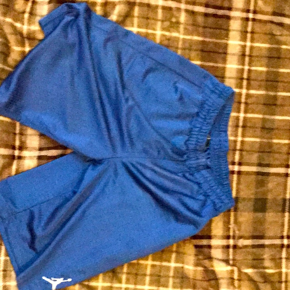 blue shorts
